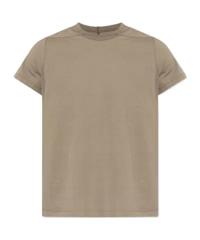 Rick Owens Panelled Organic Cotton T-shirt In Nude