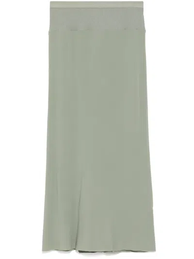 Rick Owens Panelled Skirt In 绿色