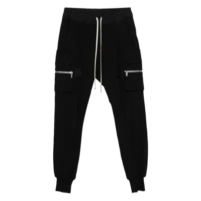 Rick Owens Matodon Zip-pocket Drawstring Pants In Black