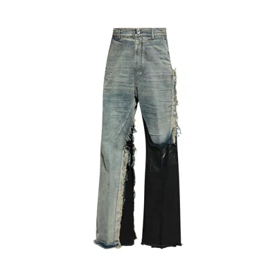 Pre-owned Rick Owens Pantaloni In Denim Joris Trousers 'dirty Hustler/black' | Men's Size 30