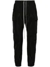 Rick Owens Mastodon Megacargo Tapered Trousers In Black