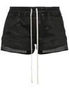 Rick Owens Black Fox Boxers Shorts In Black Wax