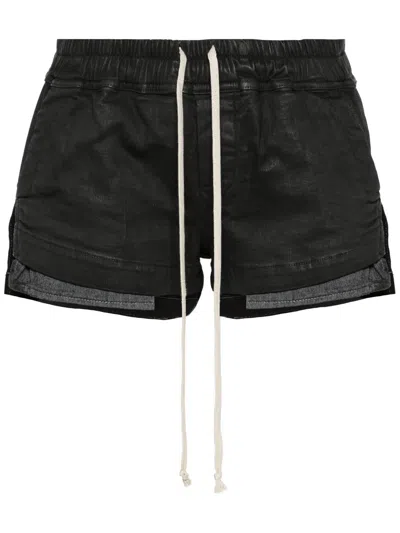Rick Owens Black Fox Boxers Shorts In Black Wax