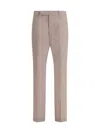 Rick Owens Modern Wool Cigarette Pants With Belt Loops In Beige