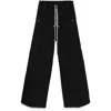 Rick Owens Wide Cargobelas Cotton Trousers Black In Black
