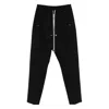 Rick Owens Straight Leg Trousers Eyelet Accents In Black