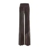Rick Owens Elastic Waist Casual Pants In Brown