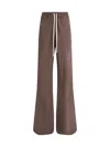 Rick Owens High Waist Wide Leg Trousers In Brown