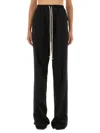 Rick Owens Straight Trousers With Button And Flap Pockets In Black