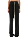 Rick Owens Straight Trousers With Button And Flap Pockets In Black