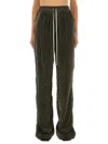 Rick Owens Straight Trousers With Button And Flap Pockets In Green