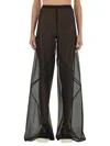 Rick Owens Bias Farrah Sheer Wide-leg Trousers