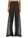 Rick Owens Bias Farrah Sheer Wide-leg Trousers