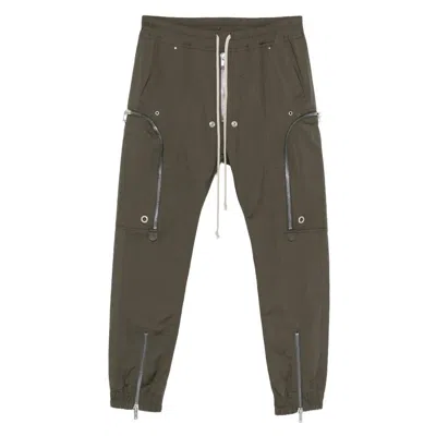 Rick Owens Zip-detail Cargo Trousers In Green
