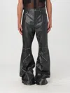 Rick Owens Black Hollywood Bolan Cargo Leather Pants