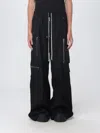 Rick Owens Wide-leg Trousers With High Waist And Utility Pockets In Black