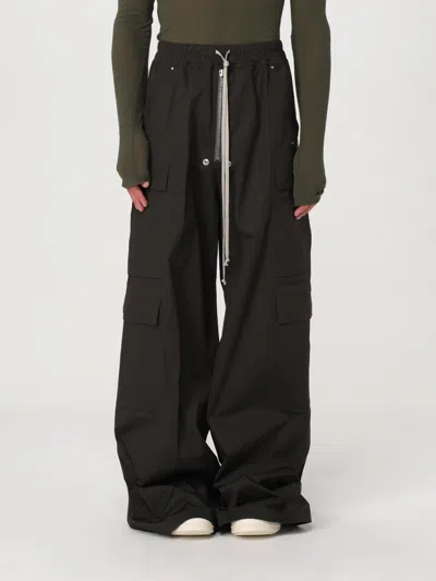 Rick Owens Grey Cargobelas Cargo Trousers In Grün