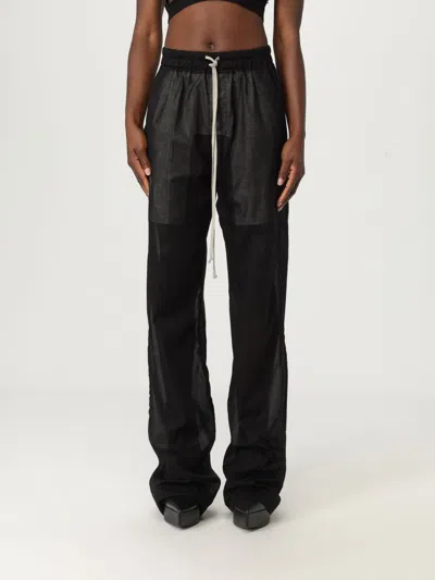 RICK OWENS PANTS RICK OWENS WOMAN COLOR BLACK,G70652002