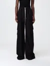Rick Owens Cargobelas Drawstring Elasticated Trousers In Black