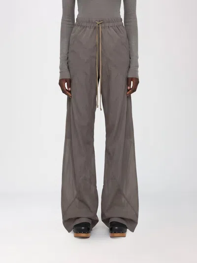 Rick Owens Pants Woman Color Grey In Gray
