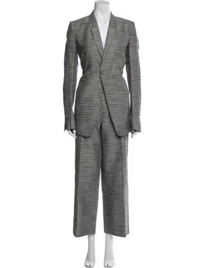 Pre-owned Rick Owens Pantsuit In Gray