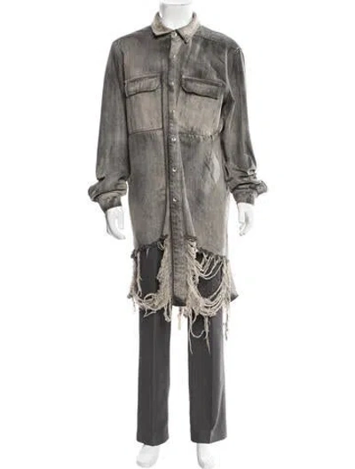 Pre-owned Rick Owens Parka In Gray