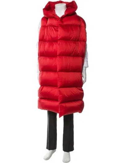 Pre-owned Rick Owens Parka In Red