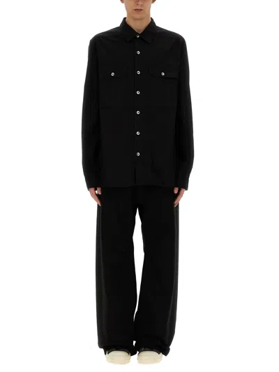 Rick Owens Oversize Fit Shirt In Black