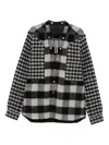 Rick Owens Patchwork Checked Wool Jacket In Black