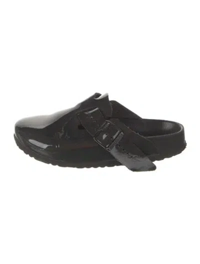 Pre-owned Rick Owens Patent Leather Mules In Multi