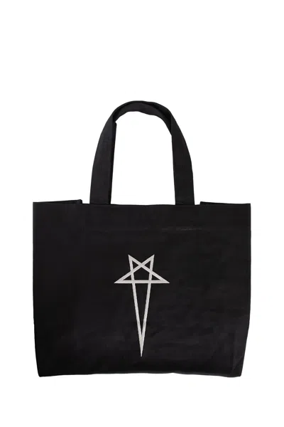 RICK OWENS STAR-EMBROIDERED TOTE BAG