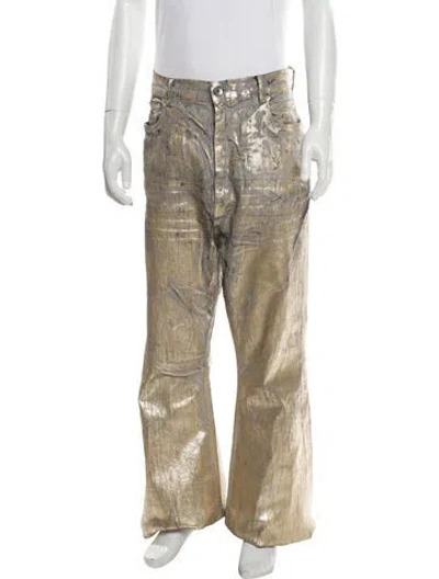 Pre-owned Rick Owens Patterned Pants In Neutral