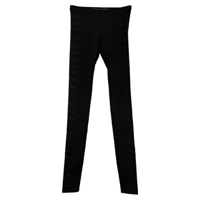 Rick Owens Patterned Skinny Leg Pants In Black Cotton