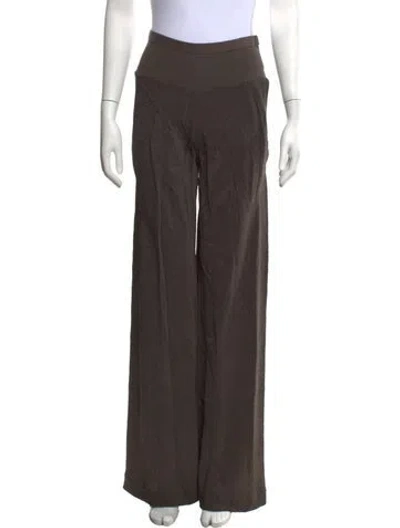 Pre-owned Rick Owens Patterned Wide Leg Pants In Grey