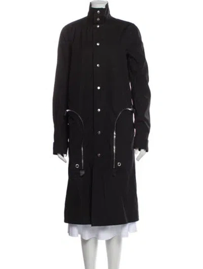 Pre-owned Rick Owens Peacoat In Black