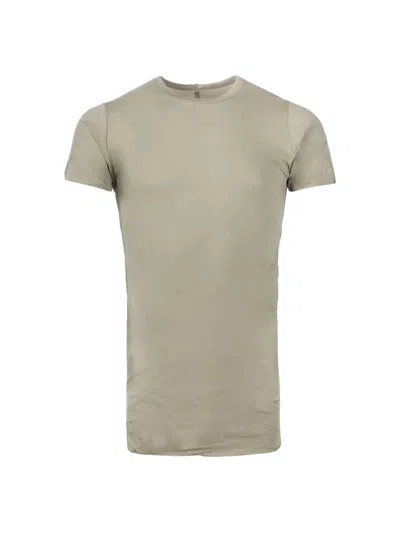 Rick Owens Pearl Grey Crinkled Cotton T-shirt In Gray
