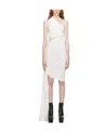 Rick Owens White Ophelia Minidress In White