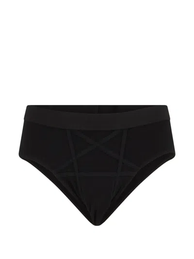 Rick Owens Penta High-cut Briefs In Black
