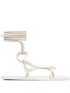 Rick Owens Penta Knotted Leather Lace-up Sandals In Multi