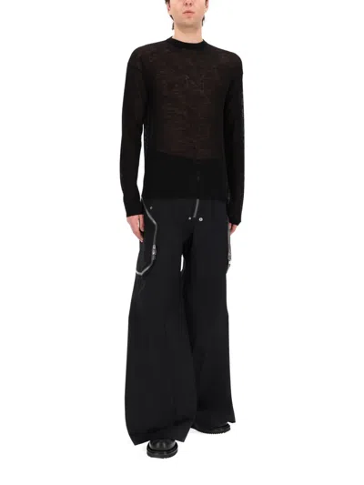 Rick Owens Penta Sheer Pull Sweater In Black