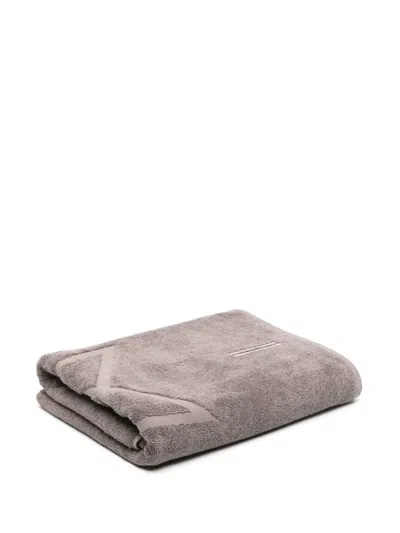 Rick Owens Pentagram Beach Towel In Grey