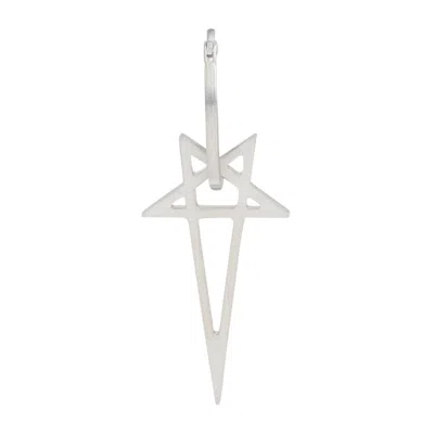Rick Owens Silver Pentagram Single Earring | ModeSens