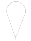 Rick Owens Silver Hollywood Pentagram Charm Necklace In Metallic