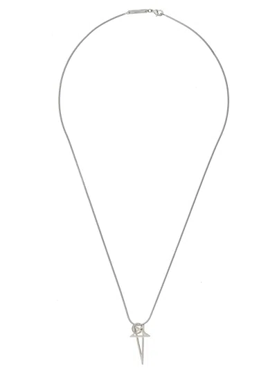 RICK OWENS RICK OWENS PENTAGRAM CHARM NECKLACE