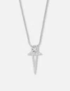 Rick Owens Pentagram Charm Necklace In Silver