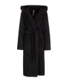 Rick Owens Pentagram Cotton Bath Robe In Black