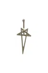 Rick Owens Pentagram Earring Accessories In Green