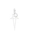Rick Owens "pentagram" Keyring Charm In Silver