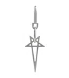 Rick Owens Pentagram Keyring In Silver