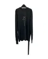 Rick Owens Pentagram Logo-print Cotton T-shirt In Black